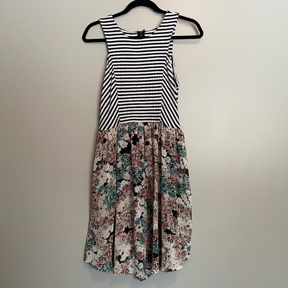 Striped and Floral Dress